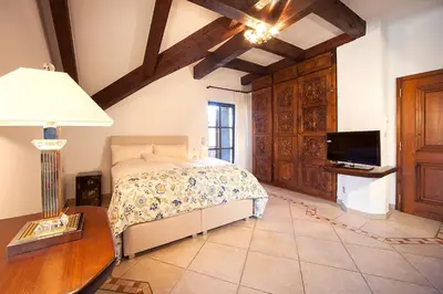 Ein Bett oder Betten in einem Zimmer der Unterkunft Romantik Villa