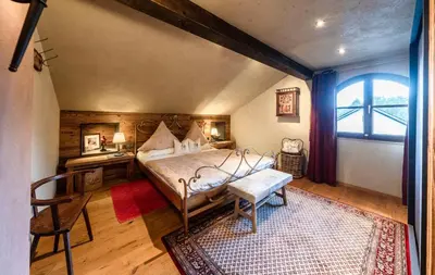 Ein Bett oder Betten in einem Zimmer der Unterkunft Romantische 5-Sterne- Ferienwohnungen