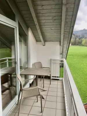 Ein allgemeiner Bergblick oder ein Berglick von der Ferienwohnung aus
