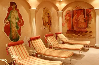 Ein Sitzbereich in der Unterkunft Hotel Keindl