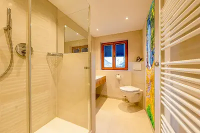 Ein Badezimmer in der Unterkunft Ferienwohnung Ferienglück