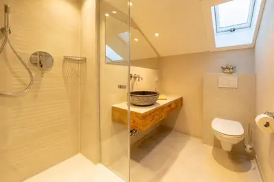 Ein Badezimmer in der Unterkunft Ferienwohnung Ferienglück