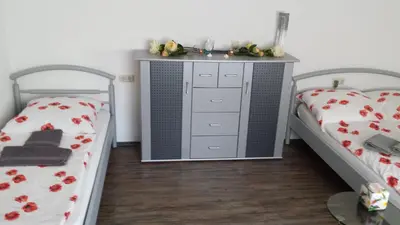 Ein Bett oder Betten in einem Zimmer der Unterkunft Ferienwohnung Baur