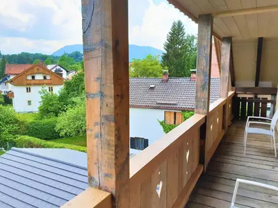 Ein allgemeiner Bergblick oder ein Berglick von der Ferienwohnung aus