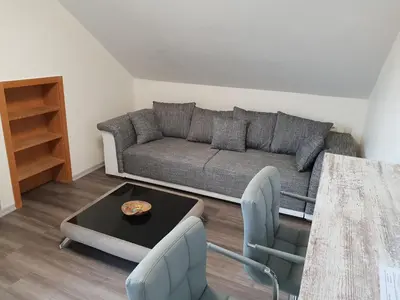 Ein Sitzbereich in der Unterkunft Chalet Bad Tölz