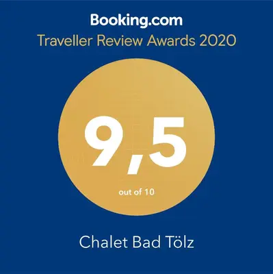 Ein Zertifikat, Auszeichnung, Logo oder anderes Dokument, das in der Unterkunft Chalet Bad Tölz ausgestellt ist