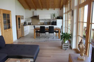 Küche/Küchenzeile in der Unterkunft Ferienwohnung Panoramablick