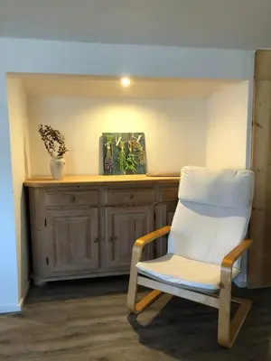 Ein Sitzbereich in der Unterkunft Landhaus Hochgern