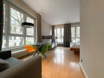 Ein Sitzbereich in der Unterkunft Hotel Sendlinger Tor