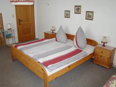Ein Bett oder Betten in einem Zimmer der Unterkunft Gästehaus St. Bartholomä