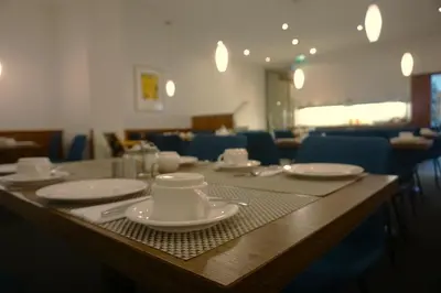 Ein Sitzbereich in der Unterkunft Hotel Senator München