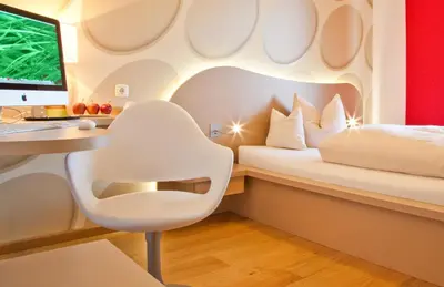 Ein Bett oder Betten in einem Zimmer der Unterkunft Hotel Bayernwinkel - Yoga & Ayurveda