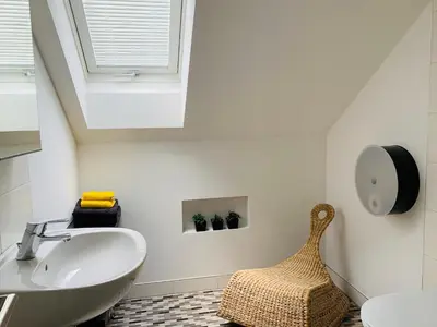Ein Badezimmer in der Unterkunft Ferienwohnung Munchen