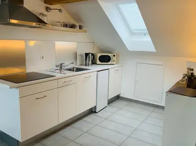 Küche/Küchenzeile in der Unterkunft Ferienwohnung Munchen