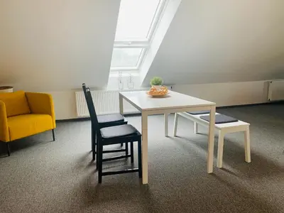 Ein Sitzbereich in der Unterkunft Ferienwohnung Munchen