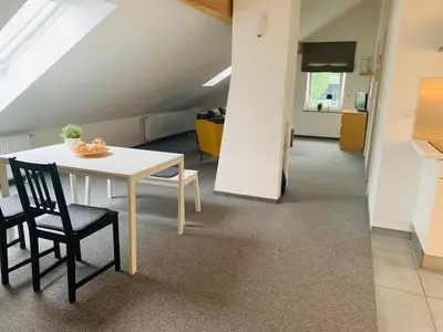 Ein Sitzbereich in der Unterkunft Ferienwohnung Munchen