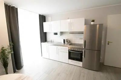 Küche/Küchenzeile in der Unterkunft ARABEST Aparthotel & Boardinghouse