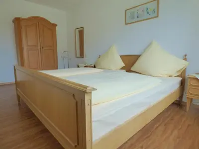 Ein Bett oder Betten in einem Zimmer der Unterkunft Gasthof Falkenstein - Metzgerei Schwaiger -