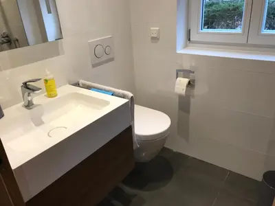 Ein Badezimmer in der Unterkunft Lea am See - Bio Design Appartement