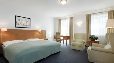 Ein Bett oder Betten in einem Zimmer der Unterkunft Margarethenhof am Tegernsee