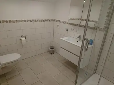 Ein Badezimmer in der Unterkunft Haus-Brecherspitzblick