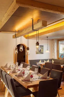 Ein Sitzbereich in der Unterkunft Hubertus Apfeltrang - Braugasthof und Wellnesshotel im Allgäu