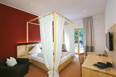 Ein Bett oder Betten in einem Zimmer der Unterkunft Gasthof Sempt