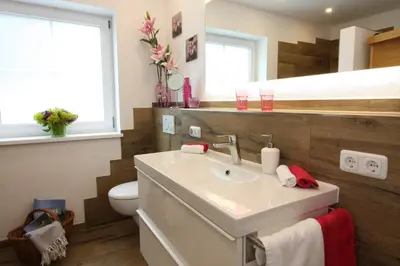 Ein Badezimmer in der Unterkunft Haus Chiemsee-Blick