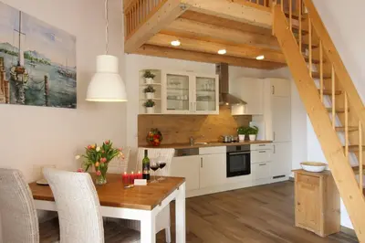 Küche/Küchenzeile in der Unterkunft Haus Chiemsee-Blick