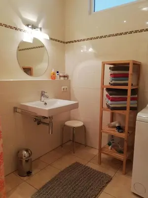 Ein Badezimmer in der Unterkunft Ferienwohnung am Golfplatz