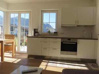 Küche/Küchenzeile in der Unterkunft Ferienwohnung am Golfplatz