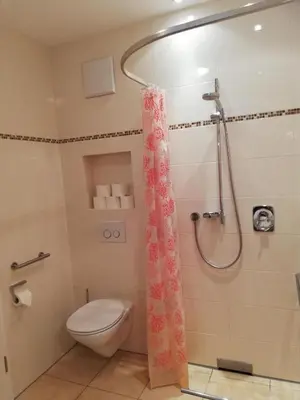 Ein Badezimmer in der Unterkunft Ferienwohnung am Golfplatz