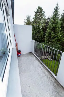 Ein Balkon oder eine Terrasse in der Unterkunft Lovely studio in Augsburg
