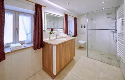 Ein Badezimmer in der Unterkunft Ferienwohnungen im Bonnschloessl
