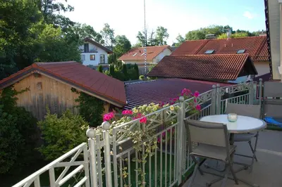 Ein Balkon oder eine Terrasse in der Unterkunft Erholungsfuechse Andechs