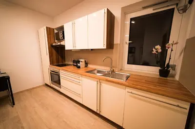 Küche/Küchenzeile in der Unterkunft Boardinghouse Gaimersheim