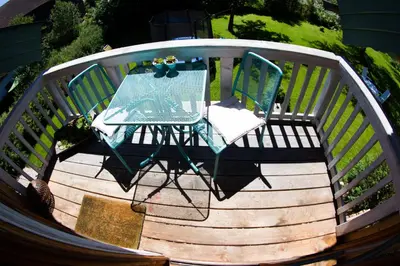 Ein Balkon oder eine Terrasse in der Unterkunft Hinterlechnerhof