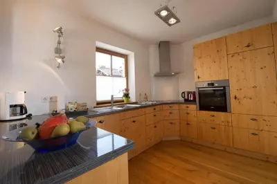 Küche/Küchenzeile in der Unterkunft Ferienwohnung F9