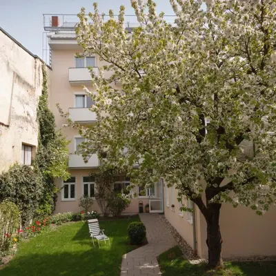 Ein Garten an der Unterkunft Altstadthotel Wetzel