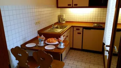 Küche/Küchenzeile in der Unterkunft Appartment-Hotel-Hölzl