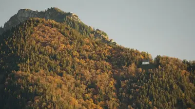 Ein allgemeiner Bergblick oder ein Berglick von der Ferienwohnung aus