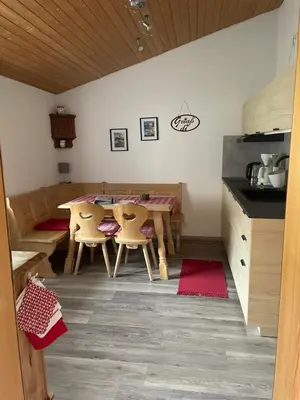 Küche/Küchenzeile in der Unterkunft Ferienwohnung 