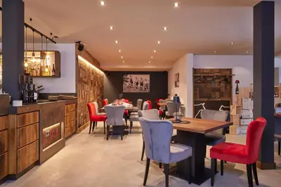 Ein Sitzbereich in der Unterkunft Gästehaus Brandnerhof