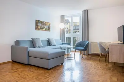 Ein Sitzbereich in der Unterkunft Hapimag Ferienwohnungen München