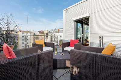 Ein Sitzbereich in der Unterkunft Hapimag Ferienwohnungen München