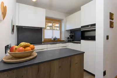 Küche/Küchenzeile in der Unterkunft Ferienwohnung Mitteldorf
