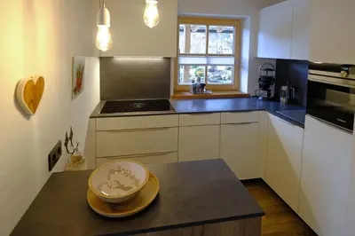 Küche/Küchenzeile in der Unterkunft Ferienwohnung Mitteldorf