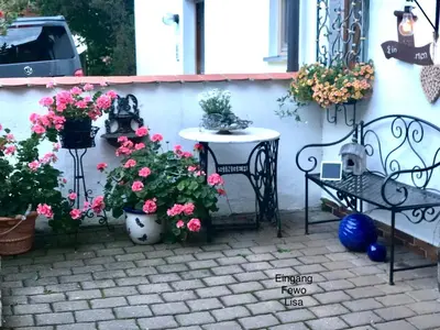 Ein Garten an der Unterkunft Ferienwohnung Mitteldorf