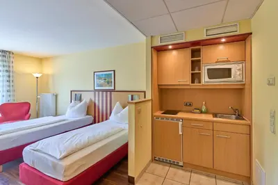 Küche/Küchenzeile in der Unterkunft Apartments Aschheim