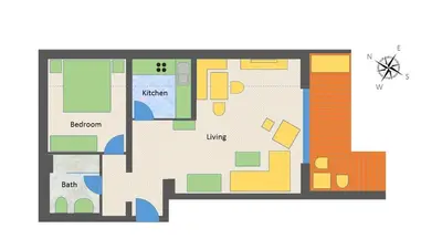 Grundriss der Unterkunft Apartment am Mohrenplatz